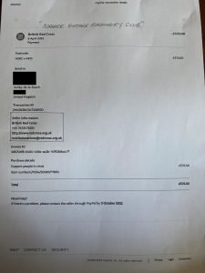 donation receipt